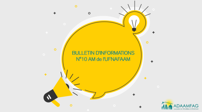 Bulletin d’infos n°10 AM de l’UFNAFAAM